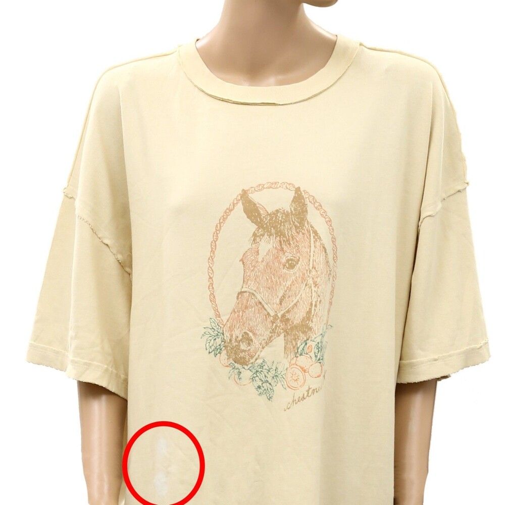 Free People We The Free Farm Friends Tee Tunic Top Oversized Cotton M 290911 - Picture 7 of 10